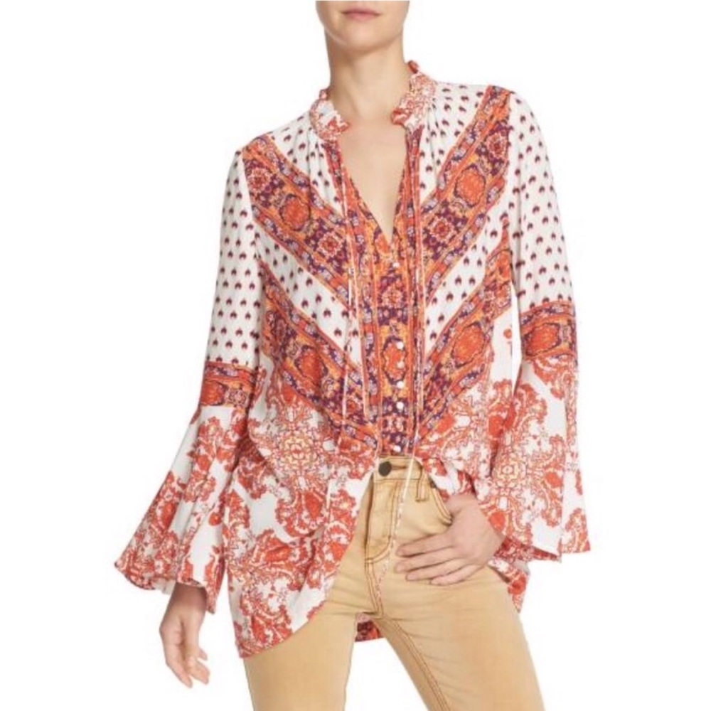 Free People Tunic or Blouse Bell Sleeve